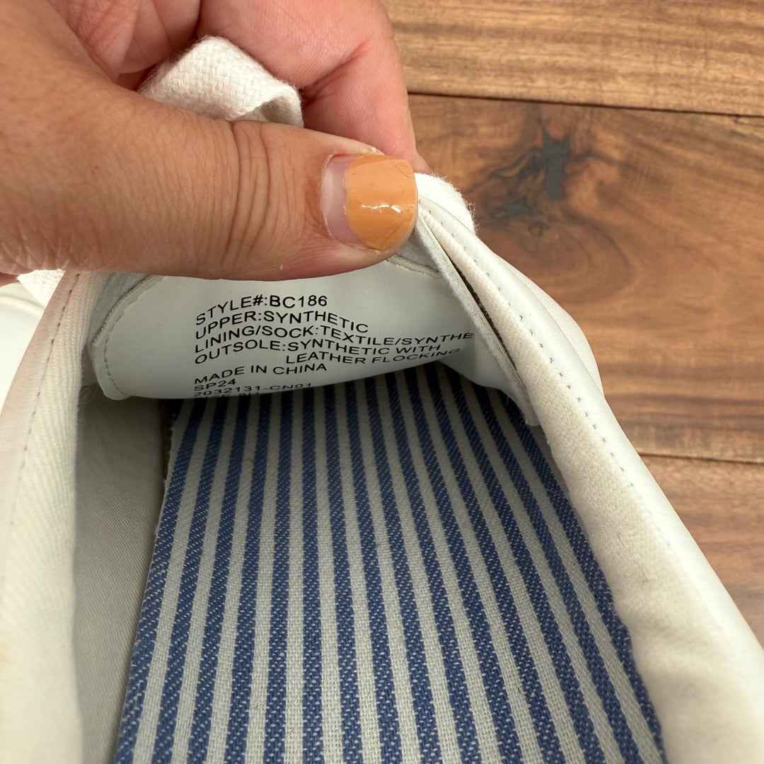 J. Crew White Leather Lace Up Low Top Sneakers Women's Size 8.5 Casual Shoes