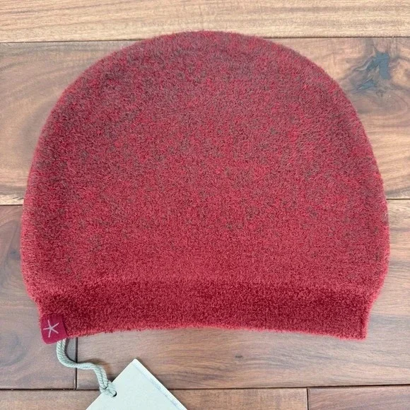 Barefoot Dreams CozyChic Lite Confetti Beanie Hat Women One Size Red Knitted Cap