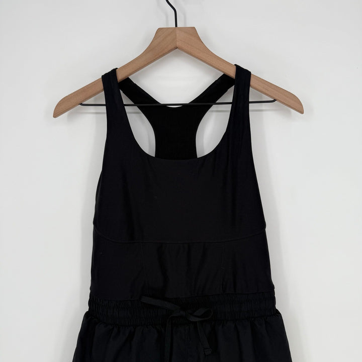 Fabletics Black Racerback Athletic Jumpsuit Romper Shorts Size M