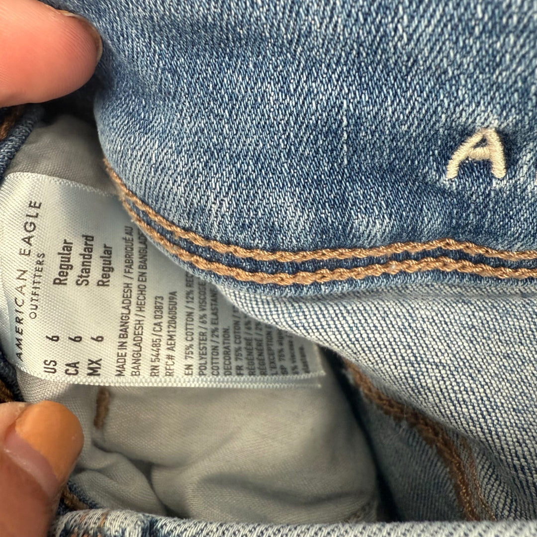American Eagle Outfitters Bootcut Jeans Next Level Stretch Blue Denim Size 6