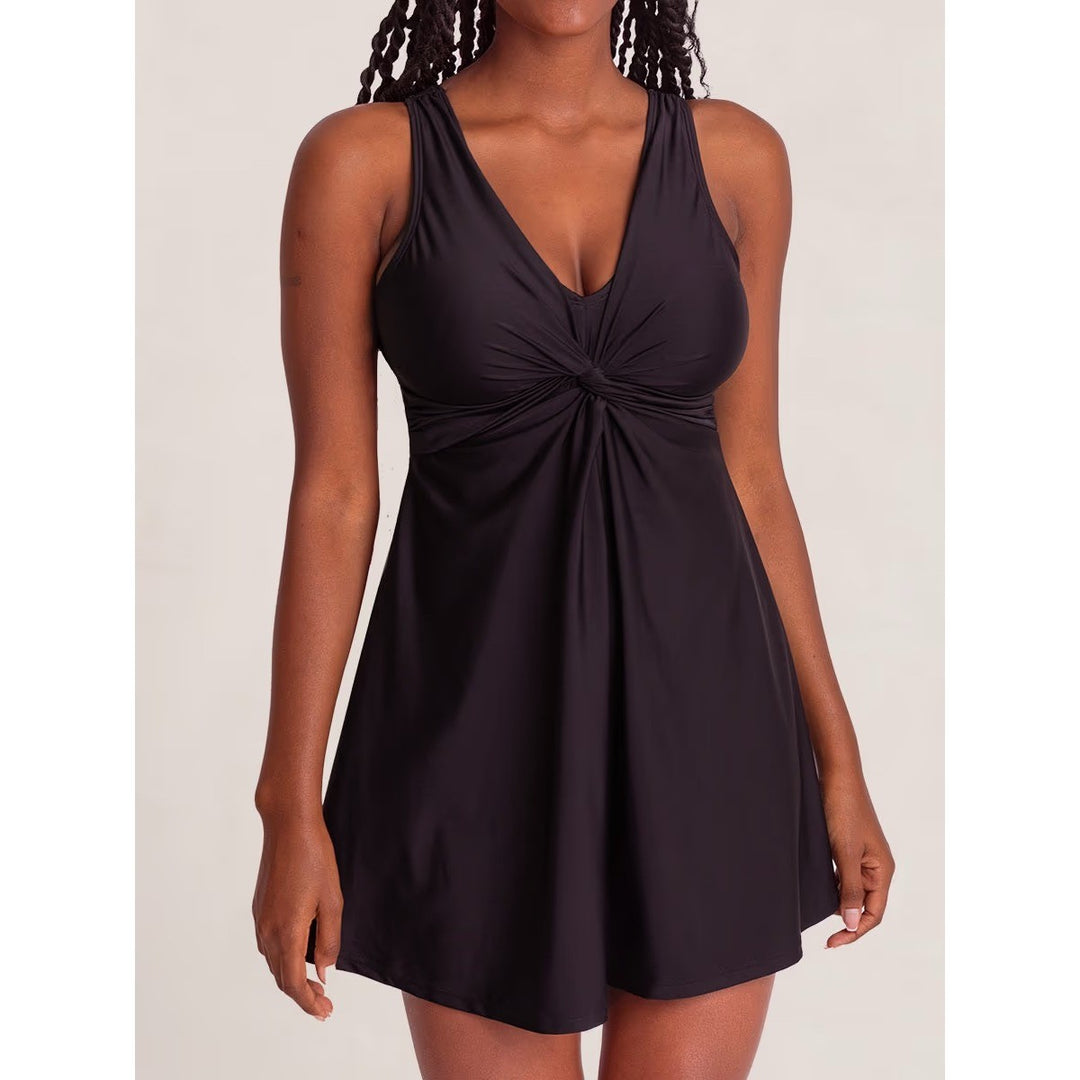 Shapermint Essentials Swim Knot-Front Swim Dress Size 2XL