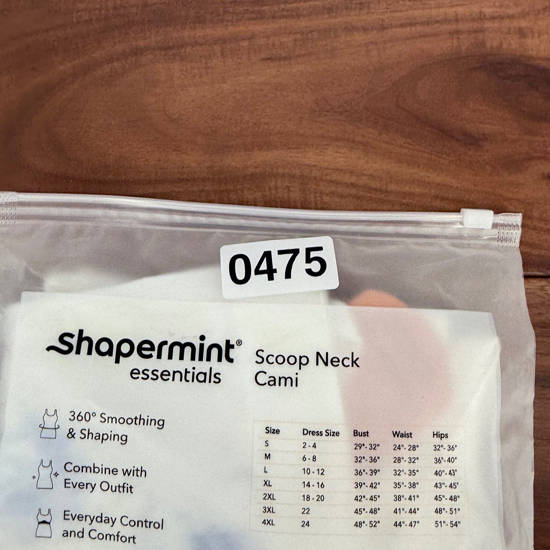 Shapermint Essentials Scoop Neck Cami Smoothing Shaping Top White XXL New