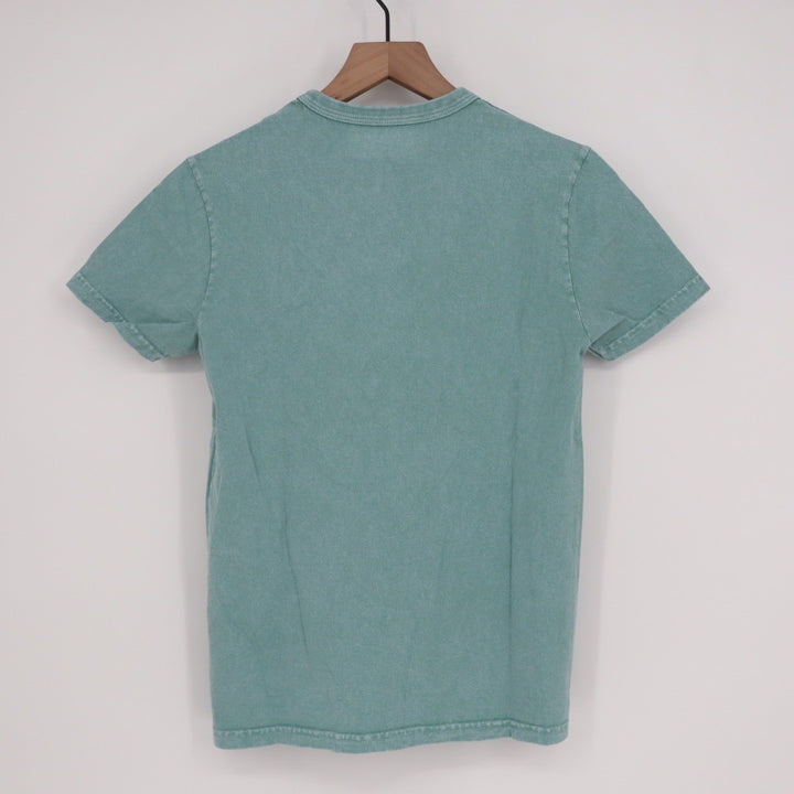 American Giant Teal Washed Cotton Crew Neck T Shirt Size XS Made in USA