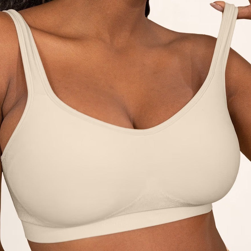 Truekind Daily Comfort Wirefree Shaper Bra L Beige Seamless Support