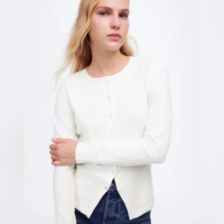 Madewell Button-Front Cardigan Size S