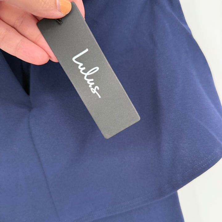 Lulus Power Of Love Navy Blue Strapless Jumpsuit Size XS