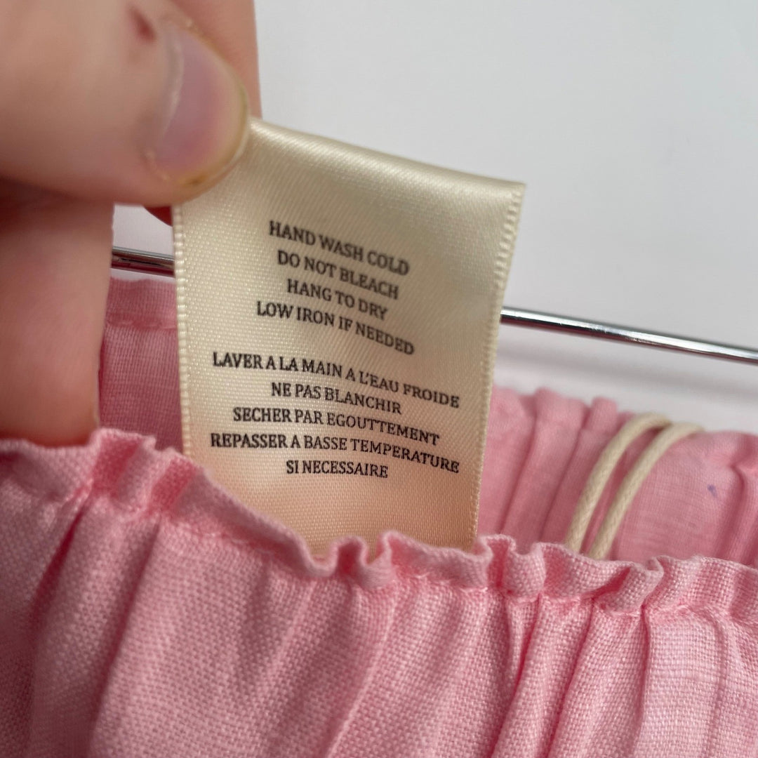 BLANKNYC Womens Flying Solo Pink Linen Blend Elastic Waist Shorts