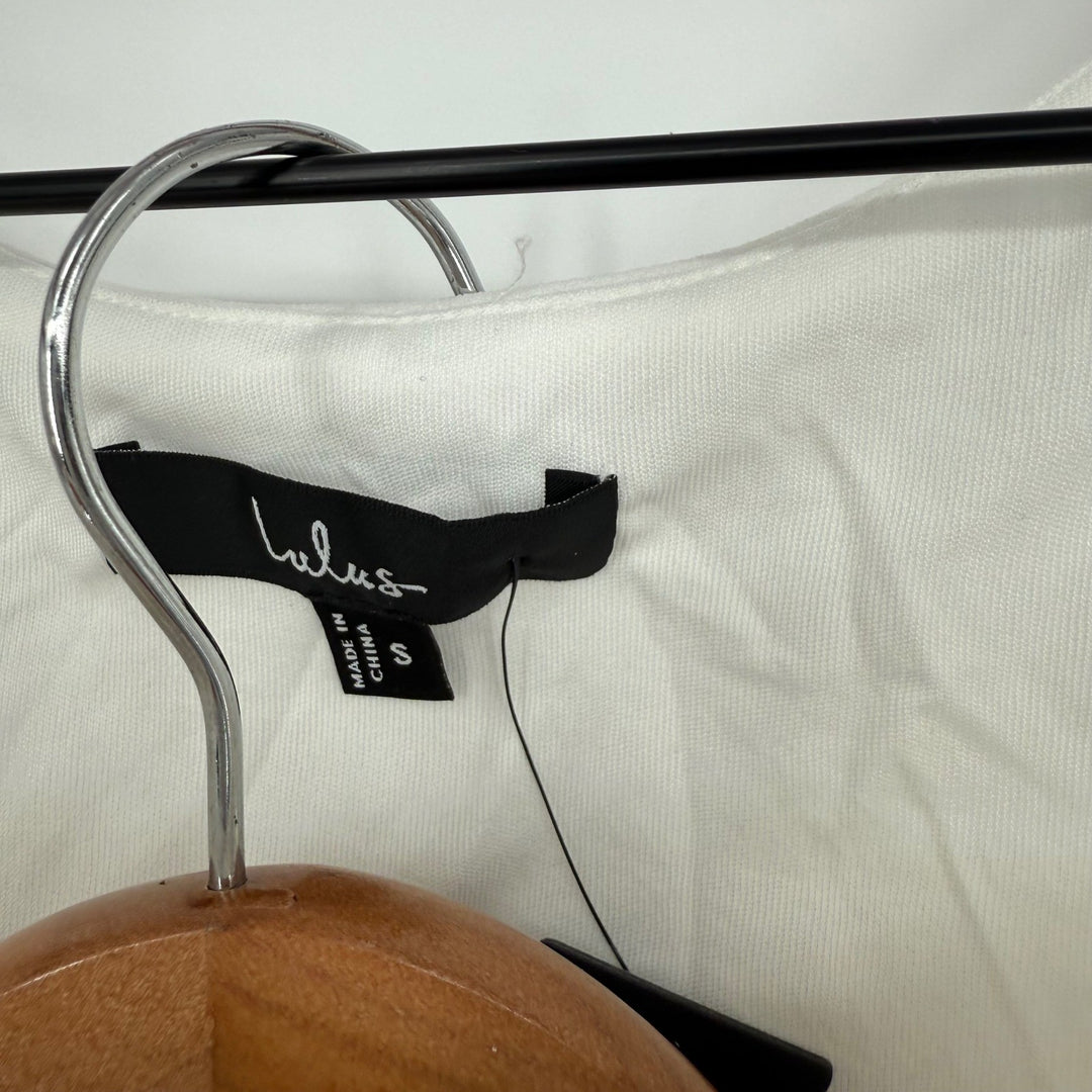 Lulus Enticing Endeavors White Two-Piece Jumpsuit Size S