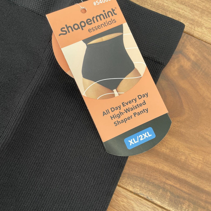 Shapermint Essentials All Day Every Day High Waisted Shaper Panty Black XL/2XL