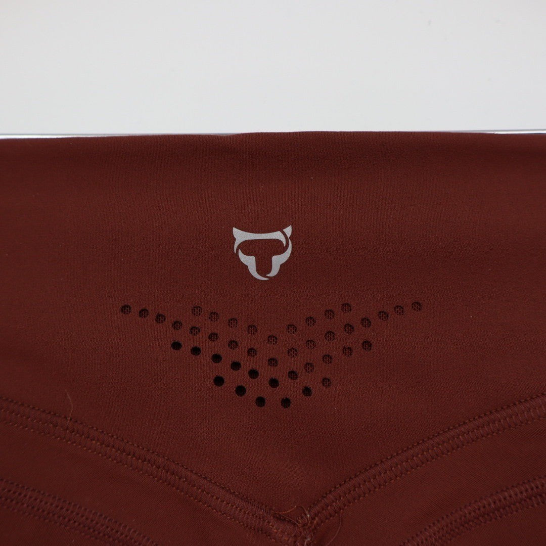 Activewear Bike Shorts Womens Size M Brown Athletic Gym Workout Athleisure