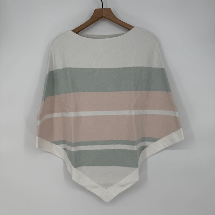 Barefoot Dreams CozyChic Ultra Lite Ocean Breeze Poncho Multi Stripe
