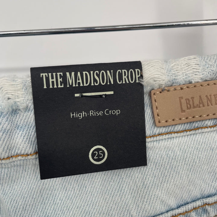 BLANKNYC Madison Crop High Rise Distressed Bandana Patch Jeans Size 25