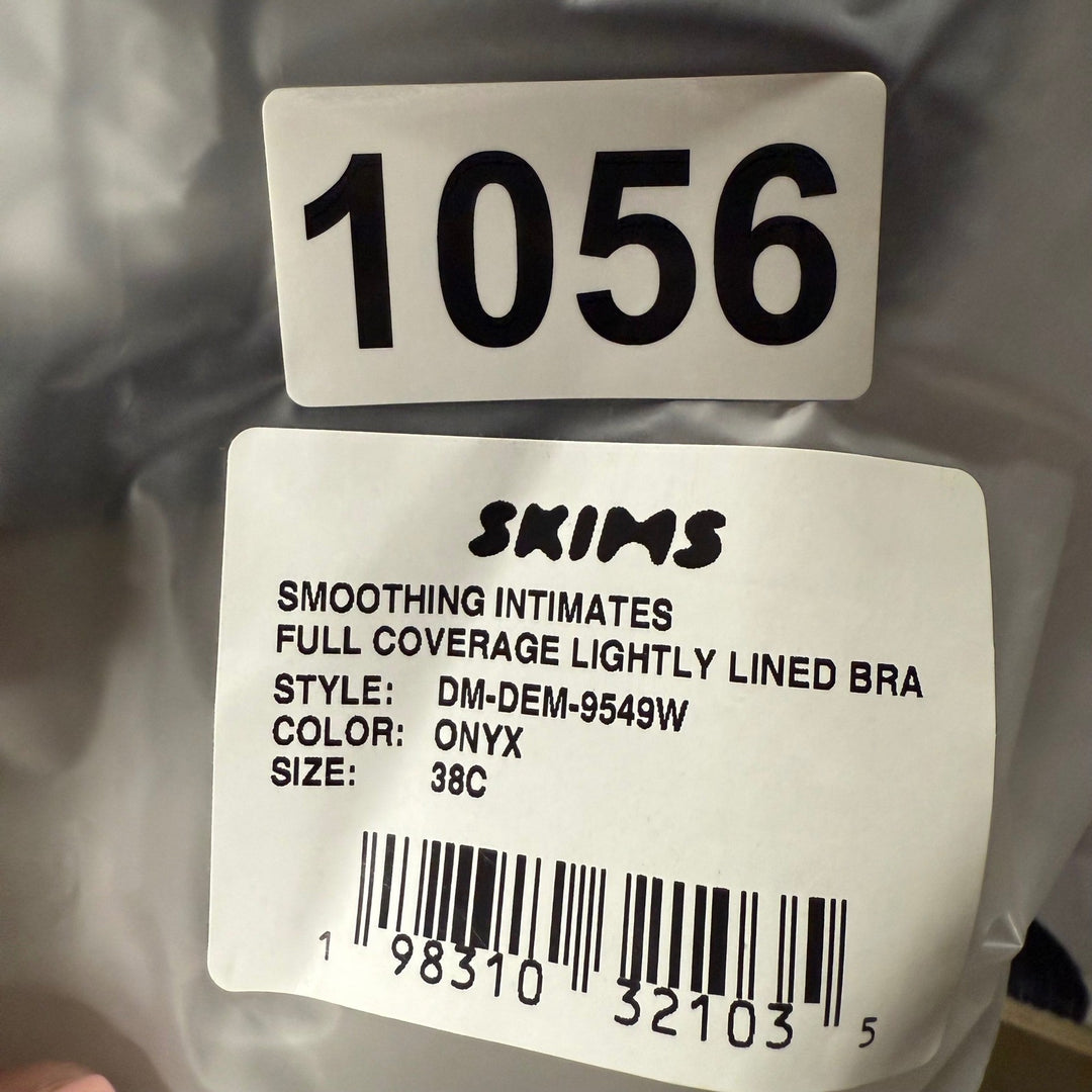 SKIMS Smoothing Intimates Full Coverage Lightly Lined Bra Onyx 38C DM DEM 9549W
