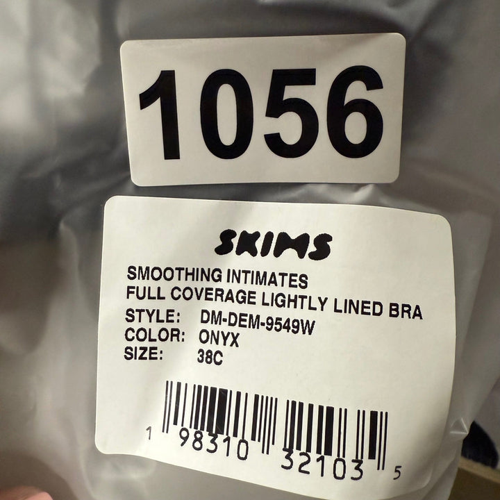 SKIMS Smoothing Intimates Full Coverage Lightly Lined Bra Onyx 38C DM DEM 9549W