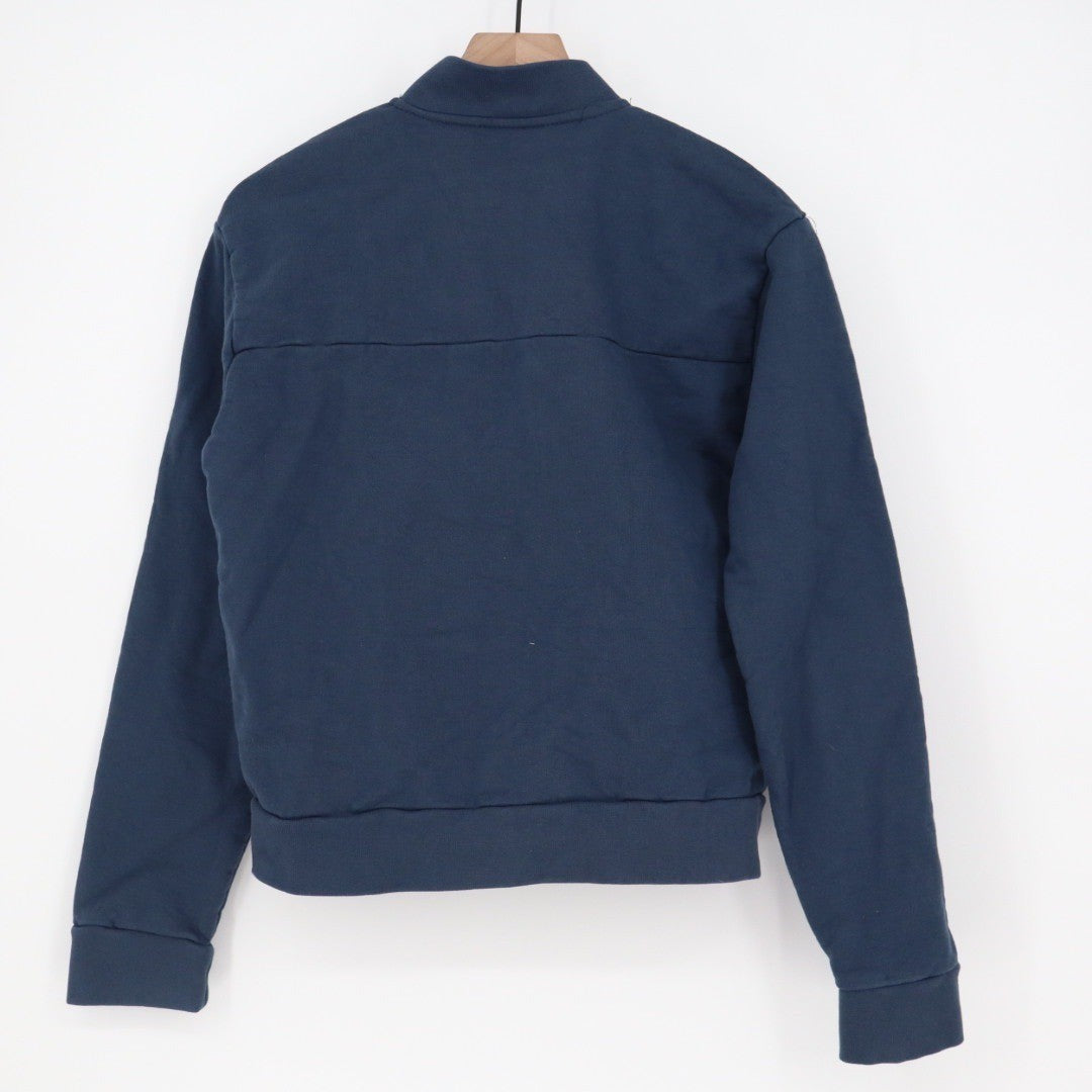 American Giant Bomber Jacket Navy Blue Full Zip Cotton Made USA Size S