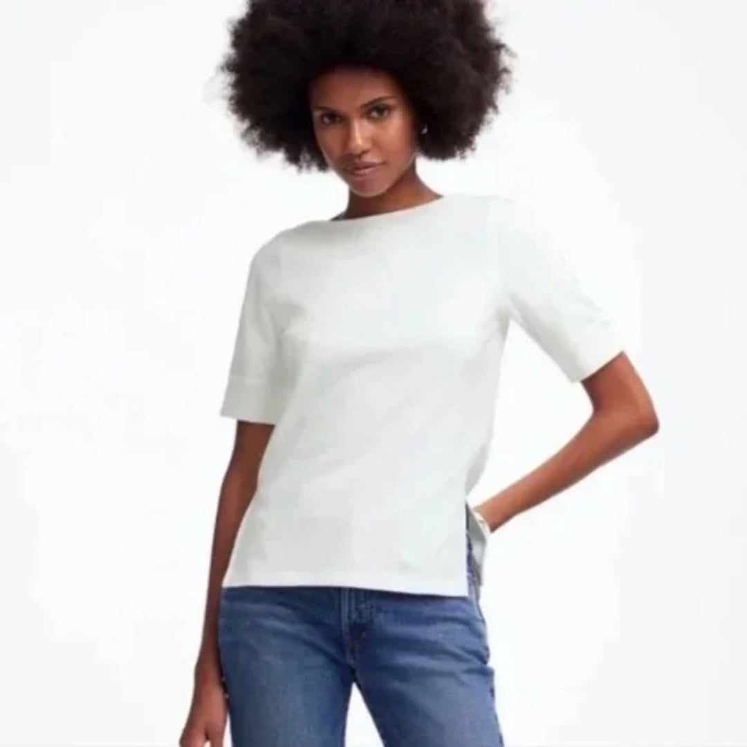 Madewell Elbow-Sleeve Boatneck Tee Size XXS