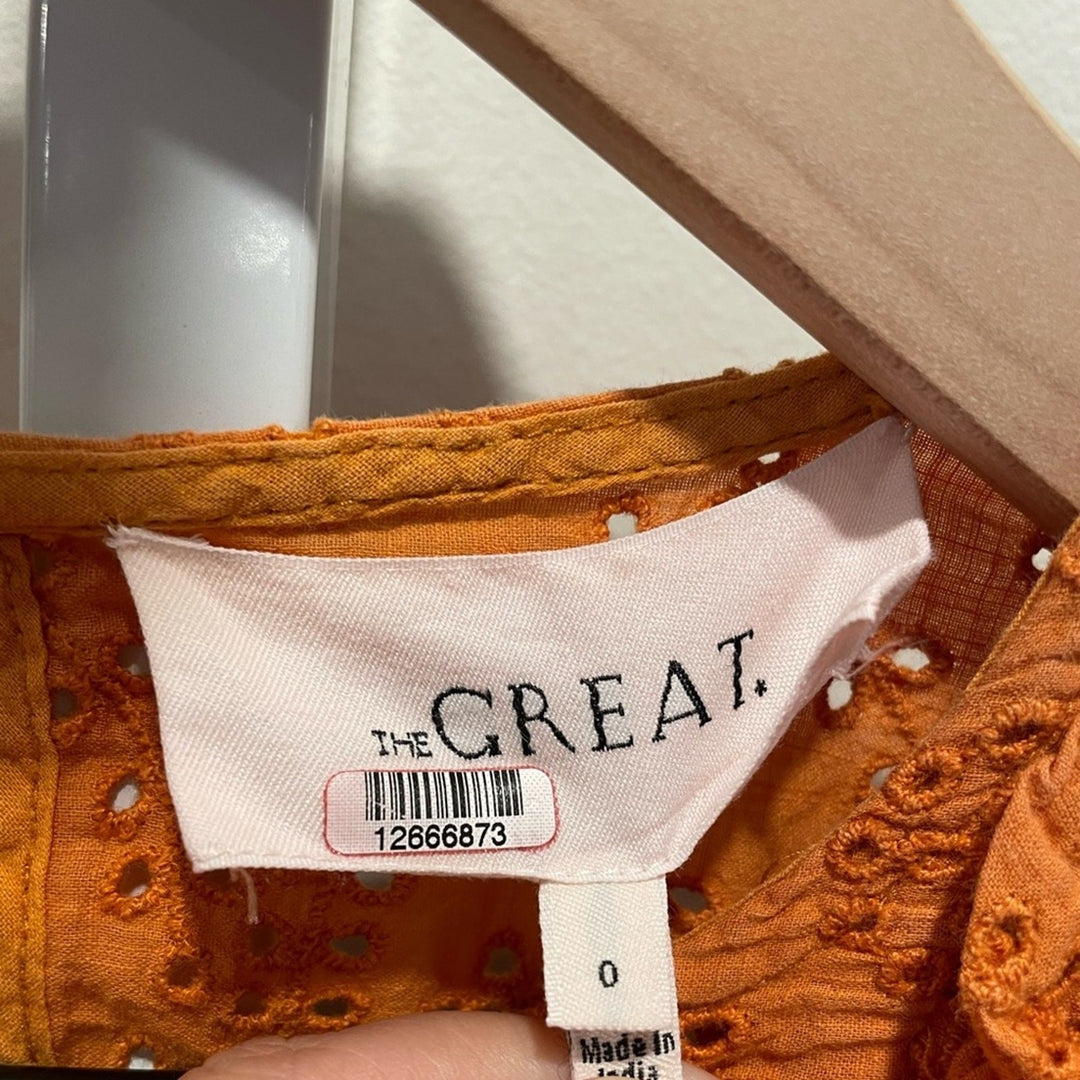 The Great Eyelet Flutter Top Size 0