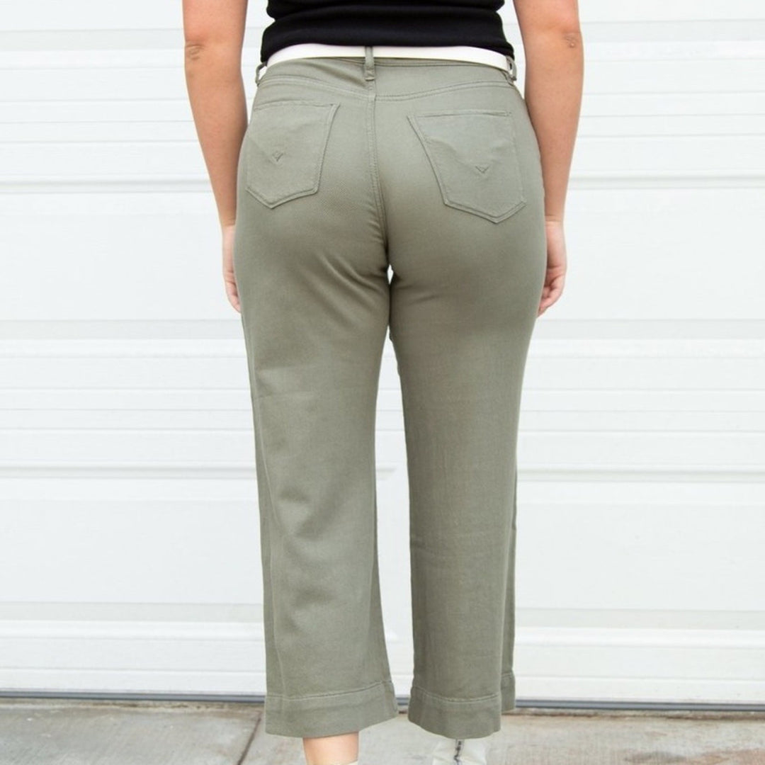 Hudson Holly High Rise Wide Leg Crop Jean Size 28