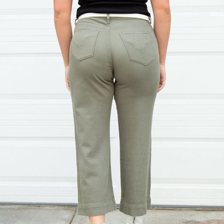 Hudson Holly High Rise Wide Leg Crop Jean Size 28