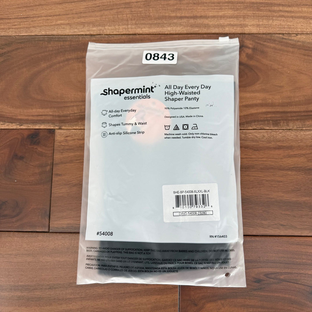 Shapermint Essentials All Day Every Day High Waisted Shaper Panty XL/XXL Black