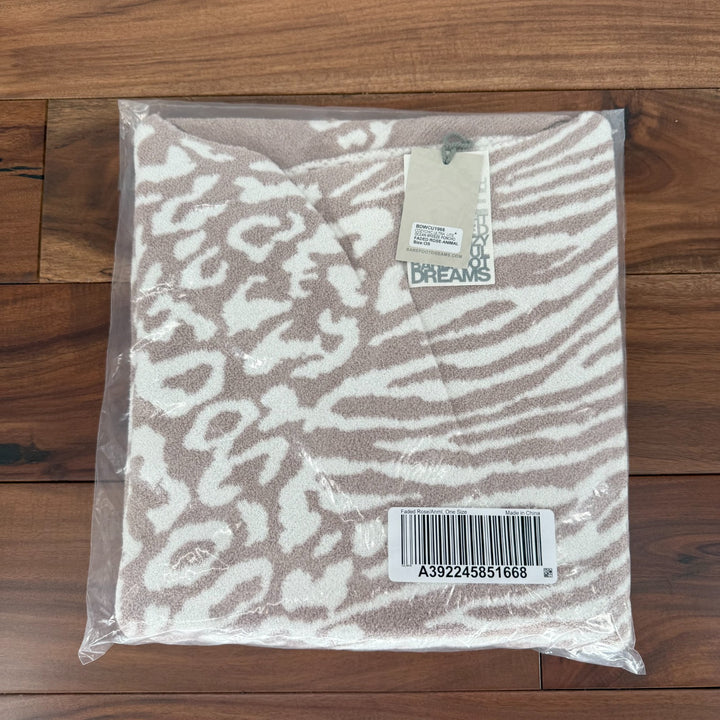 Barefoot Dreams CozyChic Ultra Lite Ocean Breeze Poncho Womens OS Rose Animal