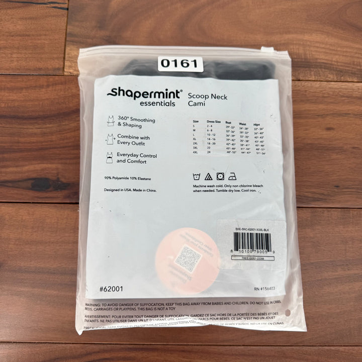 Shapermint Essentials All Day Every Day Scoop Neck Cami Top Womens 3XL Black