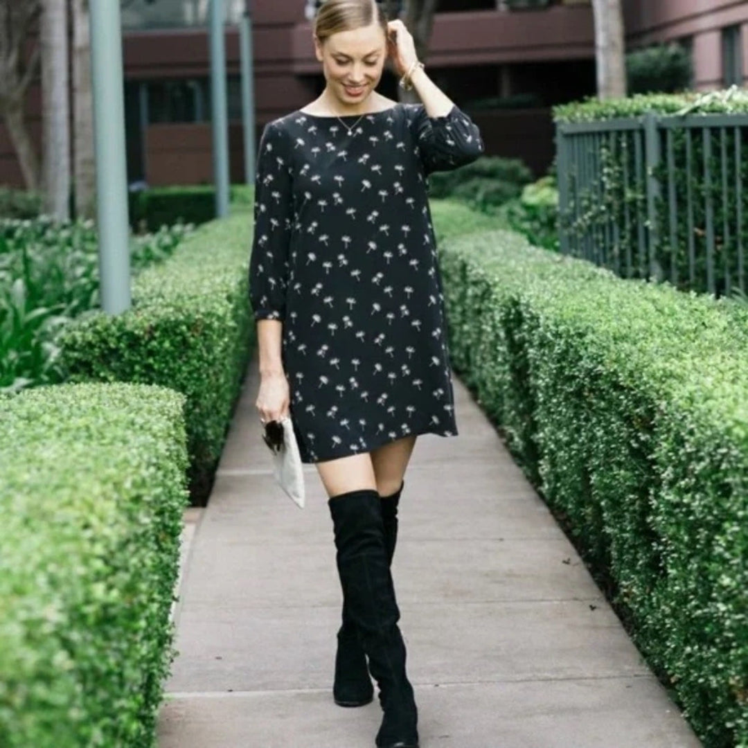 Amour Vert 100% Silk Shift Dress Size XS