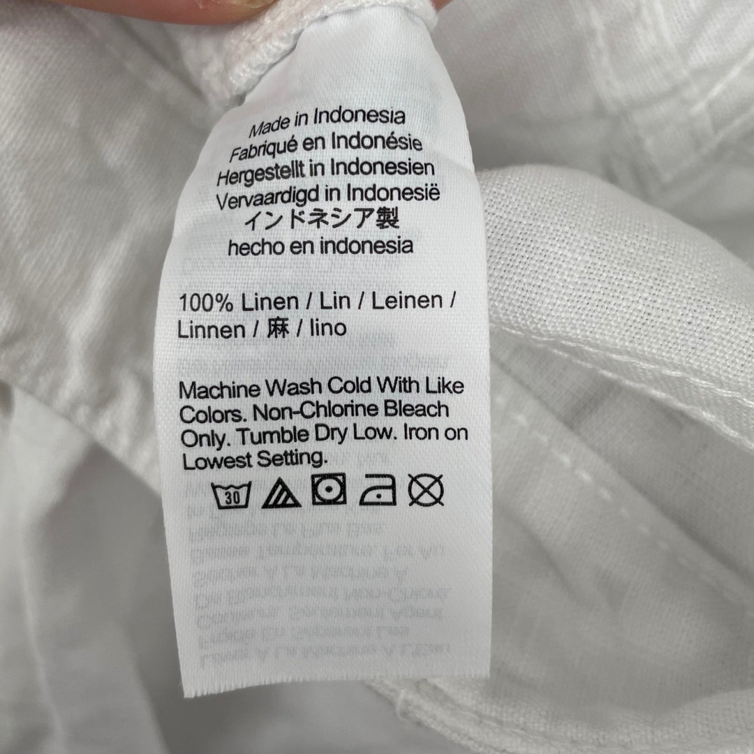 Madewell The Zoe Relaxed Wide Leg Linen Pants in 100% Linen Size 6