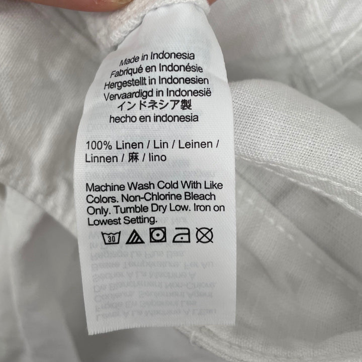 Madewell The Zoe Relaxed Wide Leg Linen Pants in 100% Linen Size 6