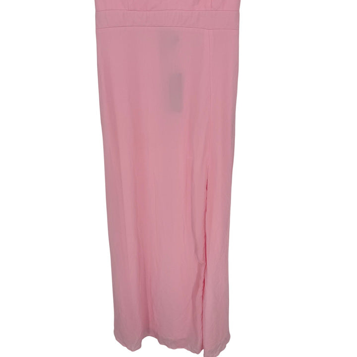 Lulus Simply Delightful Pink Tie-Back Flutter Sleeve Maxi Dress Size XL