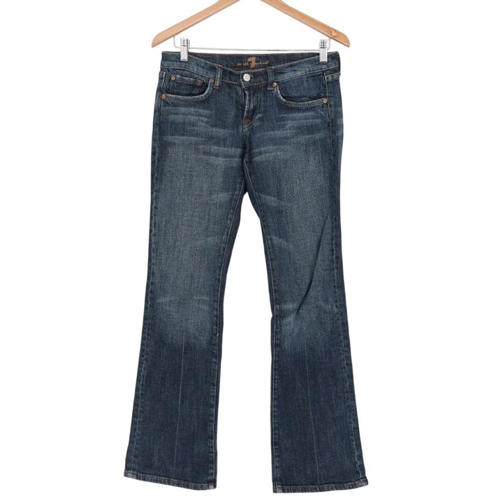 7 For All Mankind Original Bootcut Jeans Womens 27 Blue Denim Cotton Low Rise