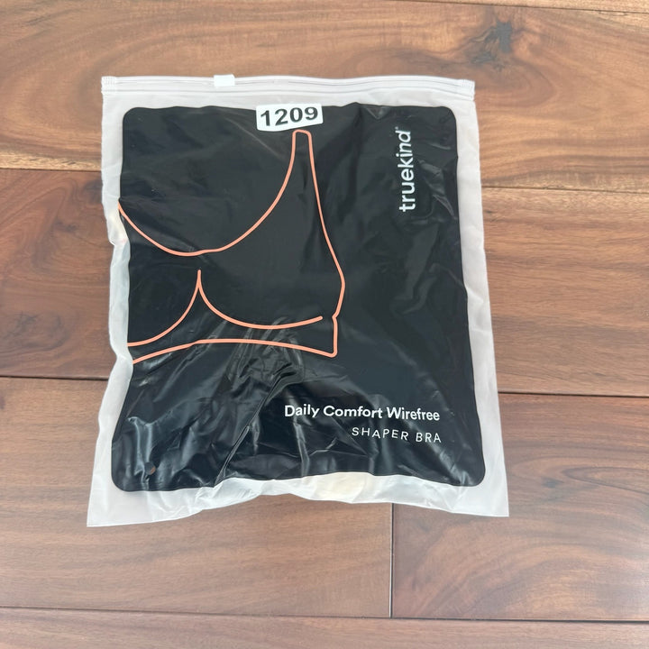 Truekind Daily Comfort Wirefree Shaper Bra Nude Seamless Stretch Bralette L