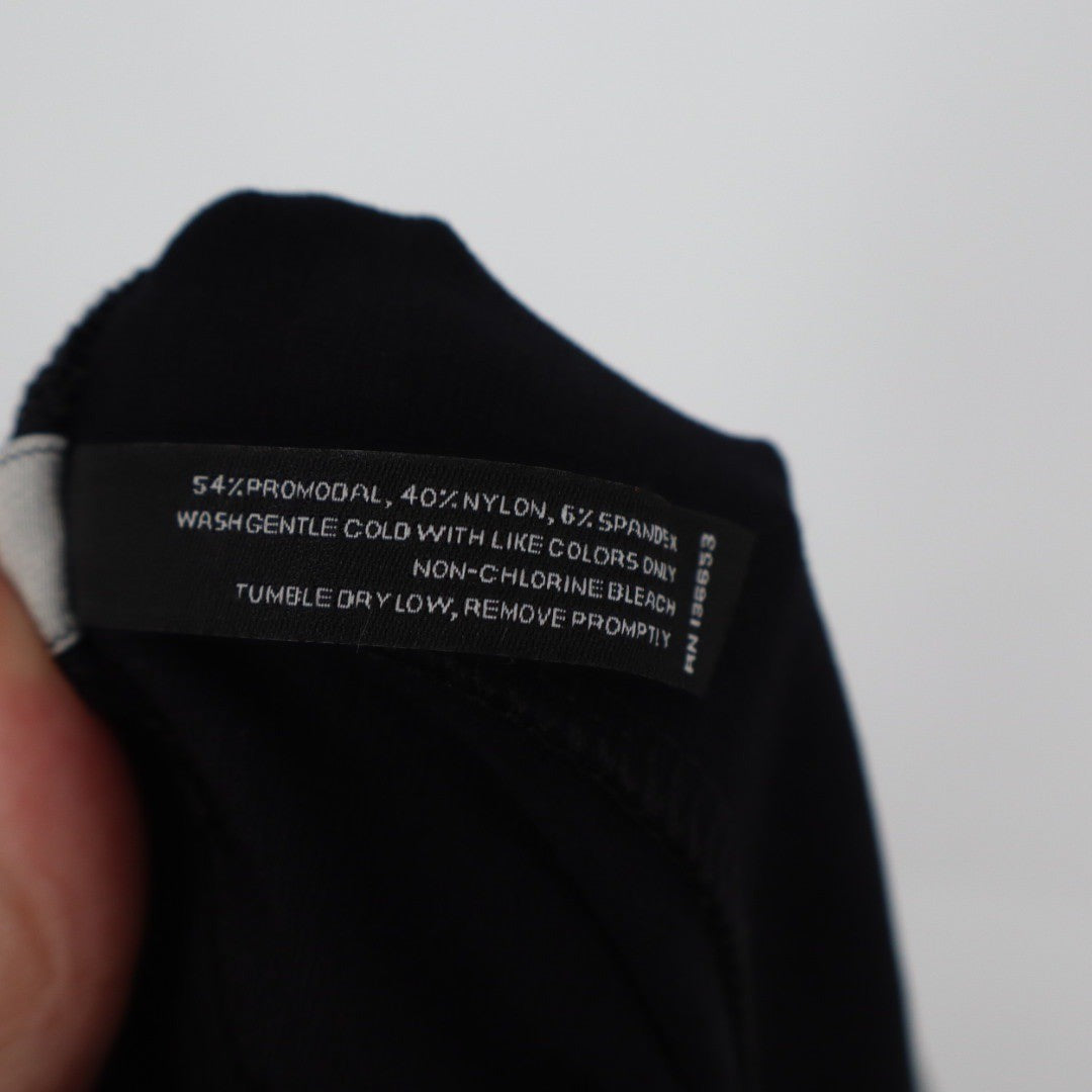 American Giant Black Pull On Straight Leg Pants Women's Size L Made in USA