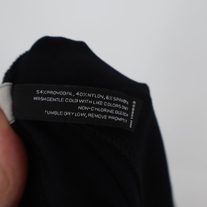 American Giant Black Pull On Straight Leg Pants Women's Size L Made in USA