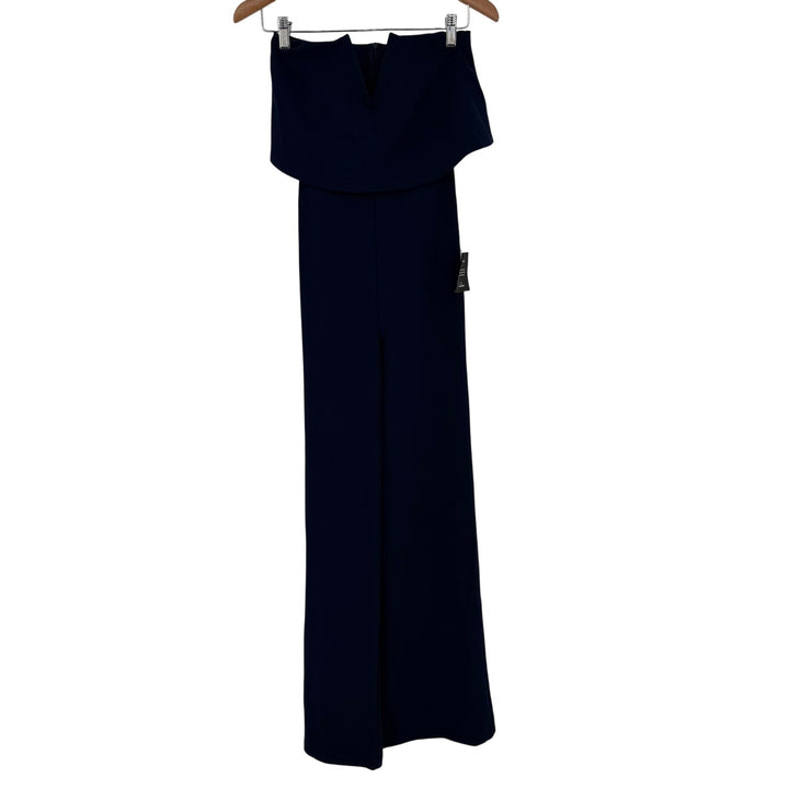 Lulus Power Of Love Navy Blue Strapless Jumpsuit Size XS