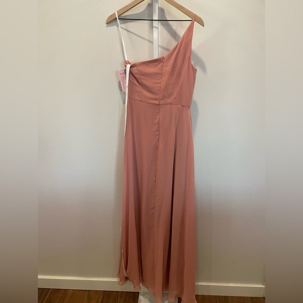 After Six One-Shoulder Chiffon Maxi Dress Size 2