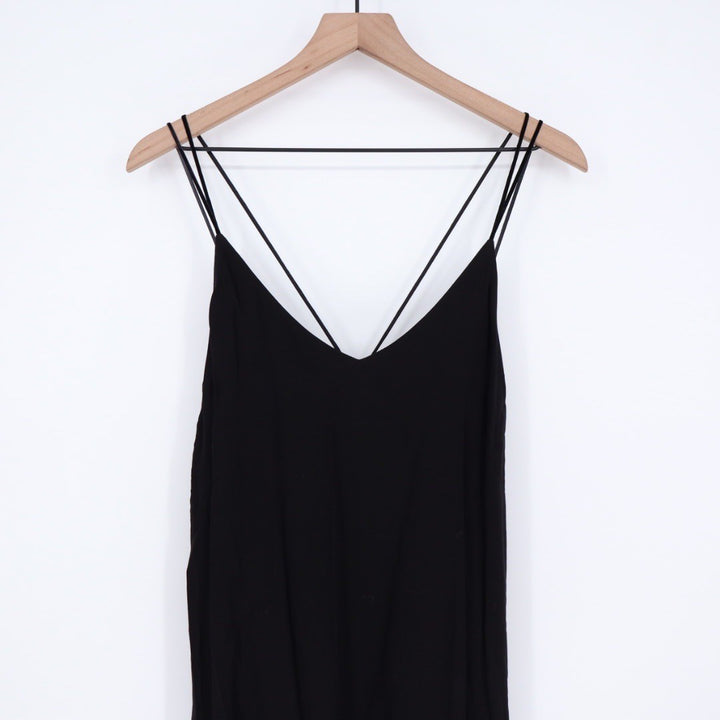 JOES JEANS Black Spaghetti Strap Maxi Dress Size L