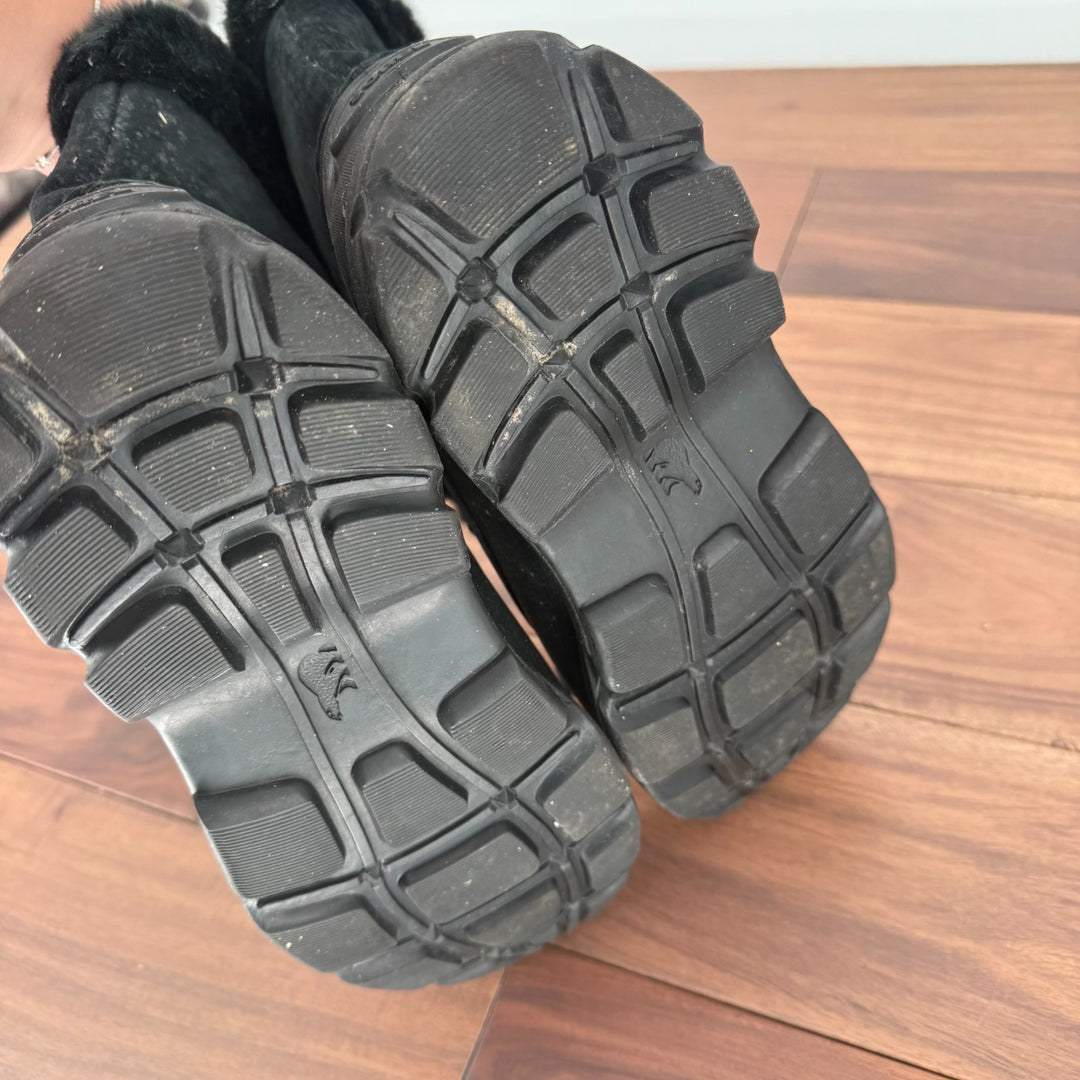 Sorel Boots Womens Size 8 Black Snow Angel Suede Faux Fur Cuff Waterproof Winter