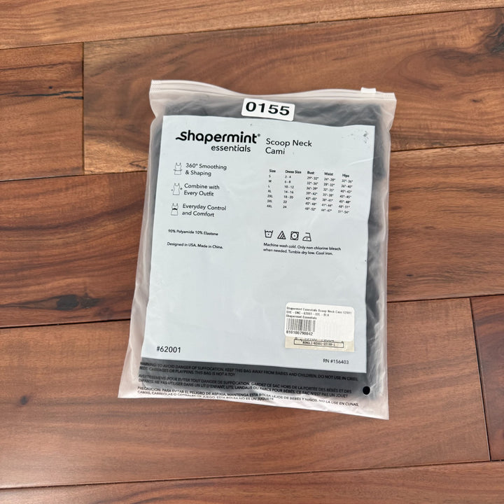 Shapermint Essentials All Day Every Day Scoop Neck Cami Top Womens 2XL Black