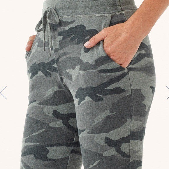 Splendid Camo Print Drawstring Jogger Pants Casual Comfy Athleisure Size XS