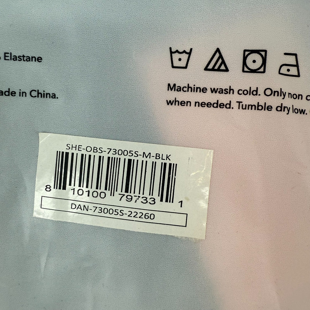 Shapermint Essentials Open Bust Bodysuit Shaper Short Womens M Black Seamless