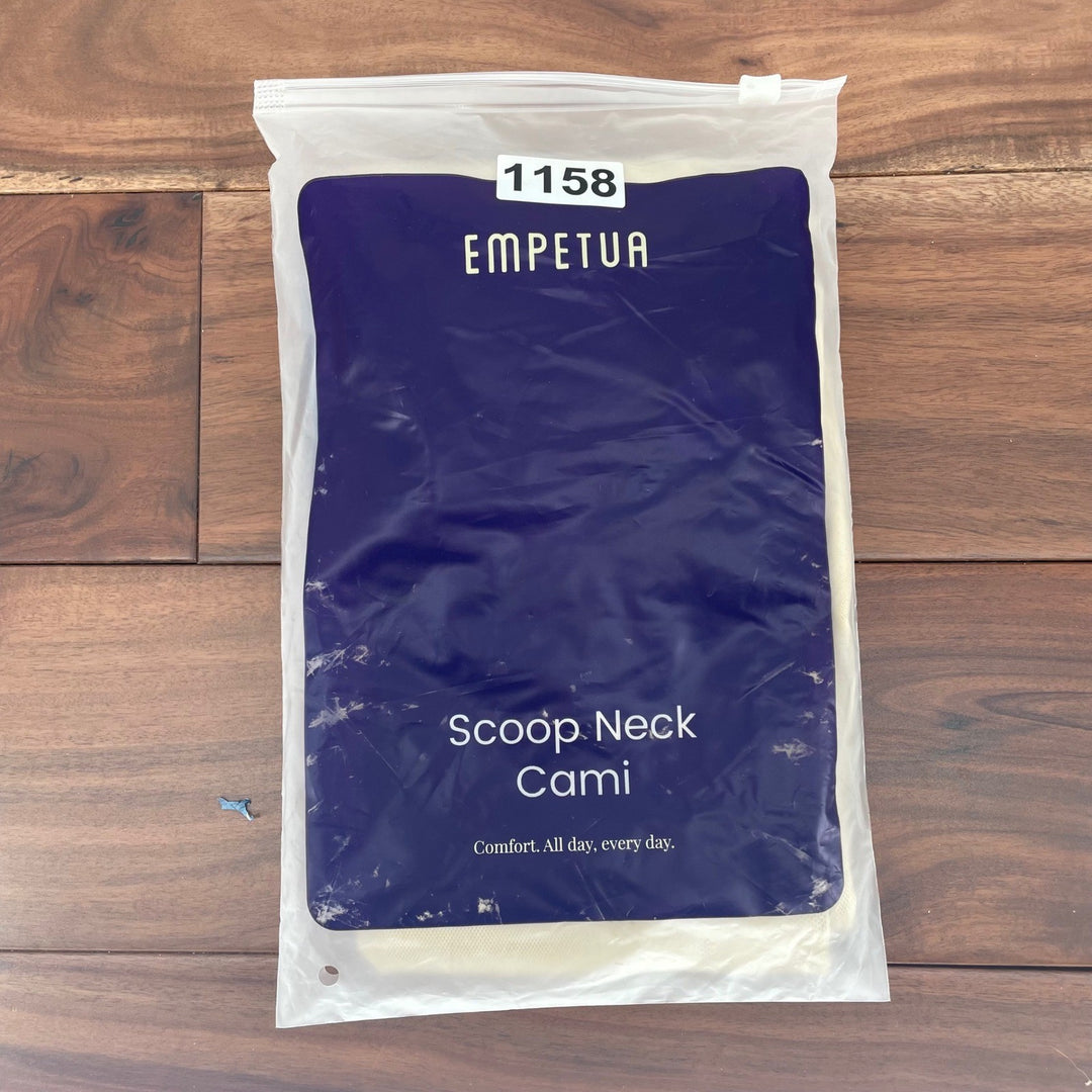 EMPETUA Scoop Neck Cami Tank Top XXXL Beige Nylon Spandex Comfort Everyday