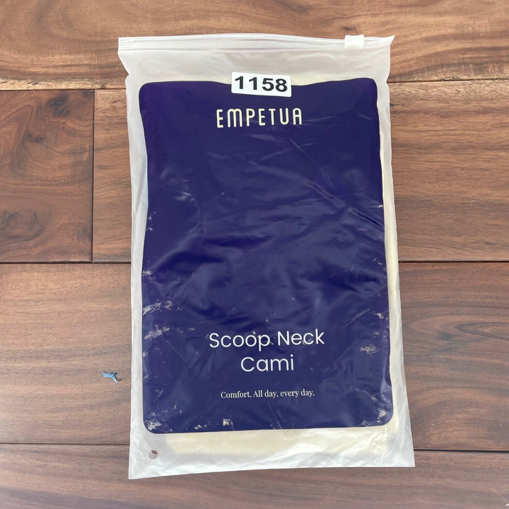 EMPETUA Scoop Neck Cami Tank Top XXXL Beige Nylon Spandex Comfort Everyday