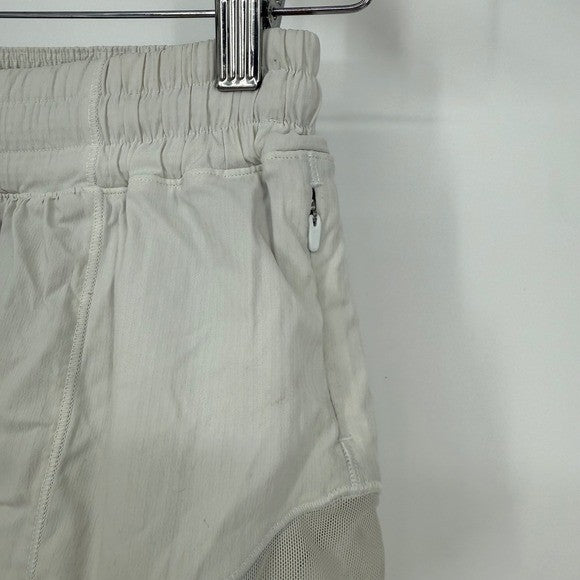 Lululemon Hotty Hot Shorts II Light Beige Women's Size 4 Running Athletic