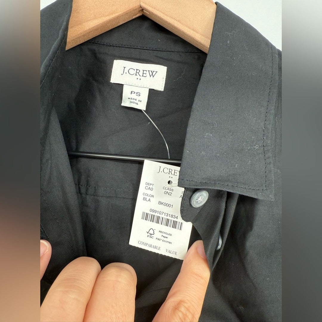 J.Crew Button-Up Cotton-Blend Poplin Shirt in Signature Fit Size PS