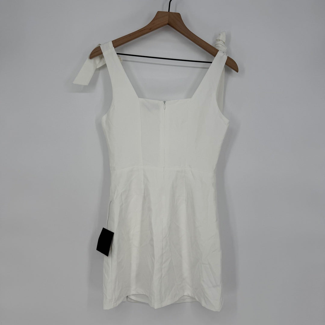 Lulus Your Sweetie White Tie-Strap Mini Dress Size S
