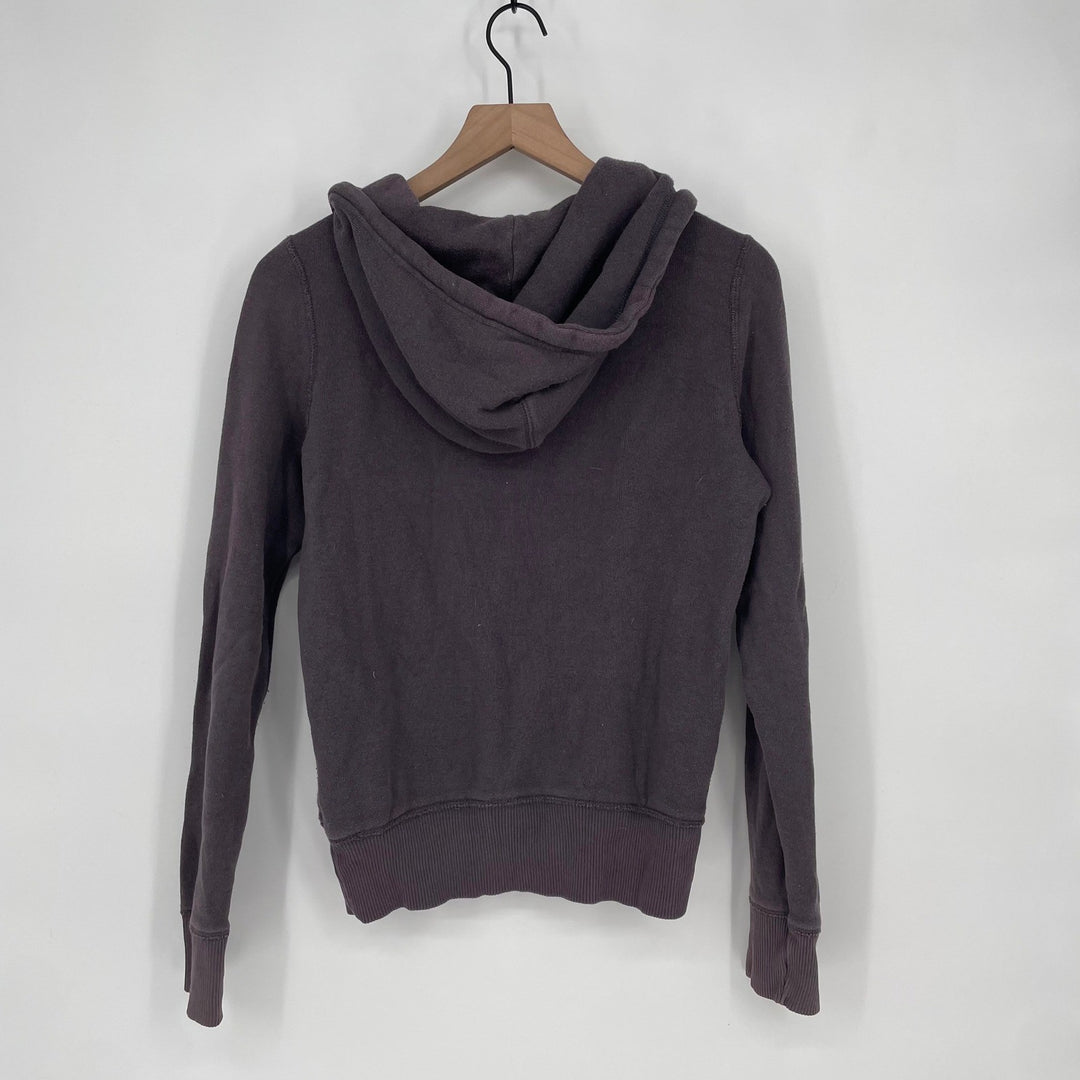 American Eagle Outfitters Charcoal Gray Quarter Zip Hoodie Sweatshirt Size SP