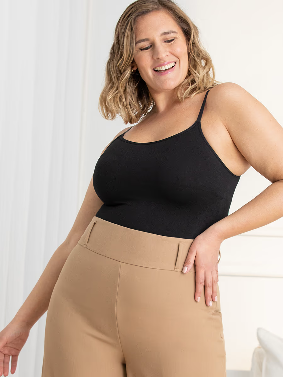 Shapermint Essentials All Day Every Day Scoop Neck Cami Top Womens XL Black