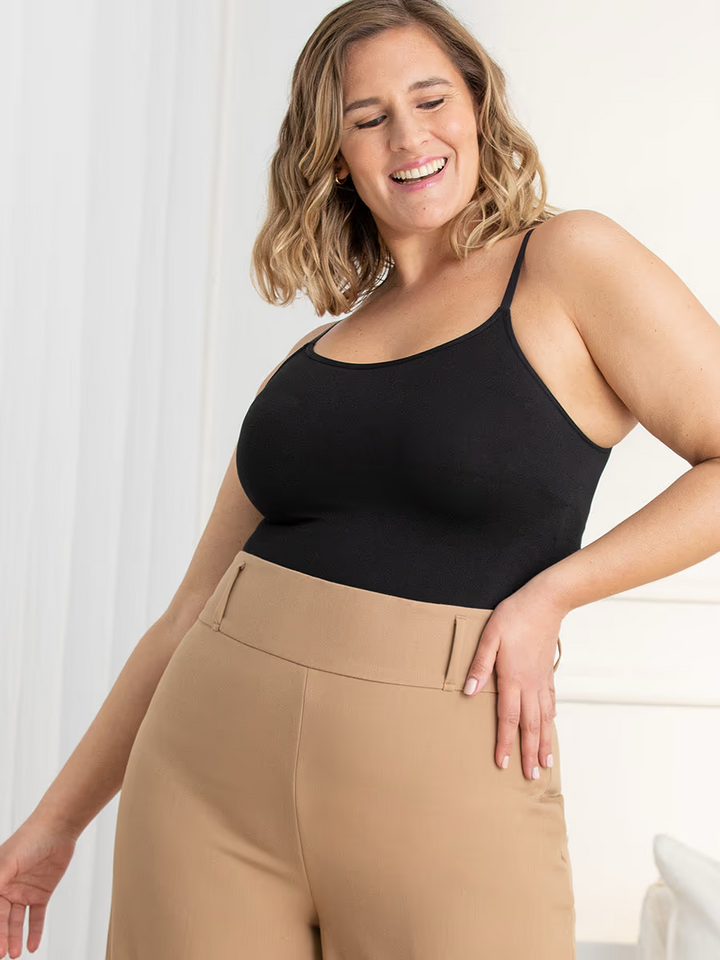 Shapermint Essentials All Day Every Day Scoop Neck Cami Top Womens XL Black