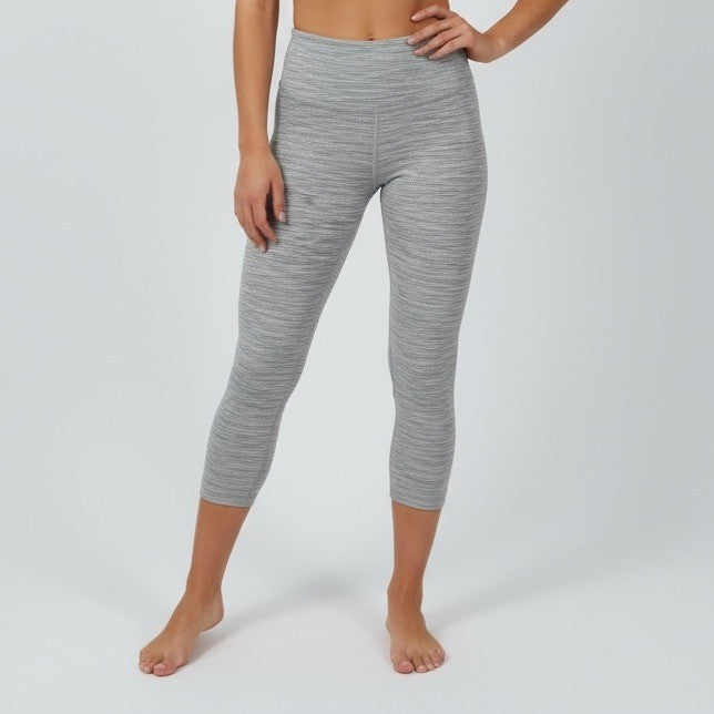 Lululemon Align High Rise Capri Leggings Heathered Gray Size 6 Athleisure